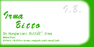 irma bitto business card